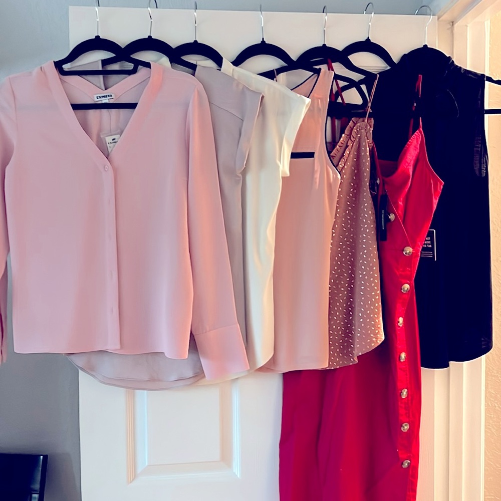 Bundle of Express tops/dress/tanks seven items total